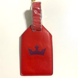 Baekgaard Luggage Tag Cherry Plum Crown Design -New With Tags